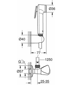 Resim Grohe Tempesta-F Taharet Sprey Takımı - 27514001 Krom 