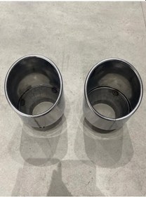 Resim Tek Çıkışlı 110mm Egzoz Ucu Eğik Ağız Silindirik 