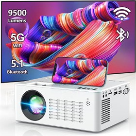 Resim TMY 5G Wi-Fi ve Bluetooth 5.1 9500 Lümen HD 1080p Destekli Projektör 