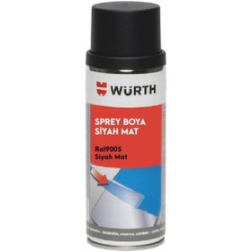 Resim Würth Sprey Tampon Boya Ral9005 Mat Siyah 400 Mlye 