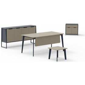 Resim Uzay Ofis Ege Ofis Takımı - Sahra - Antrasit - 160cm Diğer 