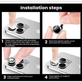 Resim mooncase Iphone 14 / 14 Plus Uyumlu Taşlı Kamera Lensi Koruyucu 