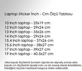 Resim Kalp ve Nota Laptop Sticker 12 İnch (29X24CM) 