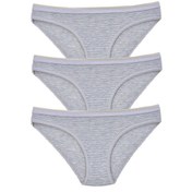 Resim Kadın 3'Lü Paket Desenli Bikini Külot Gri (481017809)-Tek Ebat-Gri 