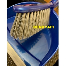 Resim Renk Yapı Rüyası Mavi Faraşlı Set El Temizlik Fırçası Kürek Büyük Fırçalı Derin Hazneli Süpürgeli Plastik 