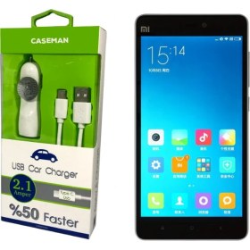 Resim Case Man Xiaomi Mi4C Araç Şarj Cihazı Adaptör + Data Kablosu Hızlı Şarj Özellikli 