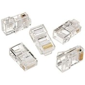 Resim 100 Adet Rj45 Jack Network Konnektör Connector Uç Ethernet Uç Jak 