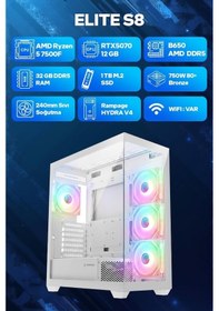 Resim Game Garaj Elite S8 R5-7500F 32 GB 1 TB SSD RTX5070 Free Dos Oyuncu OEM Paket 
