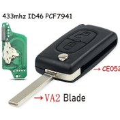 Resim Peugeot 207 307 Id46 Ce0536 Ce0523 İçin Filp Uzaktan Araba Anahtarı 433mhz 0038 