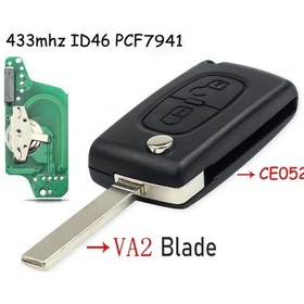 Resim Peugeot 207 307 Id46 Ce0536 Ce0523 İçin Filp Uzaktan Araba Anahtarı 433mhz 0038 