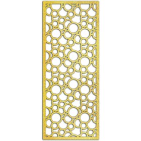 Resim Liar Dekor Liar Ahşap Seperatör (Paravan) - KSP-36 - (18 mm) - (100 cm x 210 cm) - (Gold) 