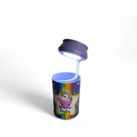 Resim Hedea Çocuk Masa Lambası Kalemlik Unicorn Mor 