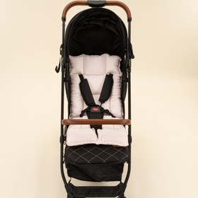Resim Bebek Arabası Minderi - Bebe Pembe Muslin 