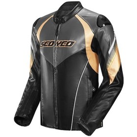 Resim Scoyco JK187 Deri 4 Mevsim Motosiklet Montu Gold - Siyah 