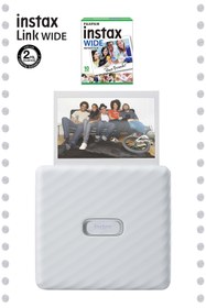 Resim Fujifilm Instax Wide Link Beyaz Akıllı Telefon Yazıcısı Ve 10'lu Film 