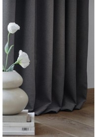 Resim Terra 140x270 Cm 2 Adet Blackout Fon Perde Gri 