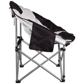 Resim Katlanır Kamp Piknik Sandalyesi - Madfox Moonchair Deluxe - Siyah/Gri - 547212 