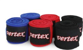 Resim Titan Sport Vertex Kırmızı Mavi Siyah 3'lü Takım Likralı Boks Bandajı 