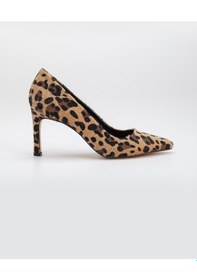 Resim Leopar Desen Düz Model Kadın İnce Topuklu Stiletto-2944-leopar Leopar 