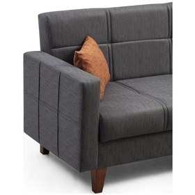 Resim Minarmobilya Polya Sandıklı Bazalı L Köşe Koltuk - Koyu Gri 
