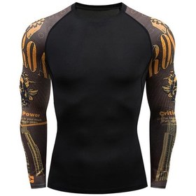 Resim Snapbuyerkek Spor Rashguard - Kaplumbağa Boyunlu Hızlı Kuruma Vücut Geliştirme Gömleği Chınakahverengi Kahverengi 