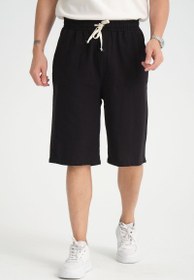 Resim Baggy Fit Bermuda & Şort Siyah - Siyah / M 