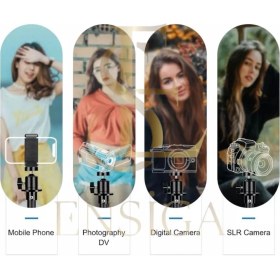 Resim Ensiga Kumandalı Tripod 2.1 mt Telefon Ring Light Tutucu Lamba Işık Ayağı Metal Fotoğraf Stüdyo Lamba 