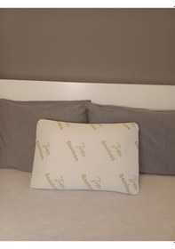 Resim Simple The Pillow Ortopedik Mini Yastık Memory Foam Hafızalı Yastık Boyun Yastığı Seyahat Yastığı Bebek Araba Yastığı Bej - Beyaz 