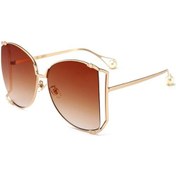 Resim Ccspace 45476 Kare Güneş Gözlüğü Kadın Metal Çerçeve Moda Lüks Degrade Tonlarıbej51gri Gri 