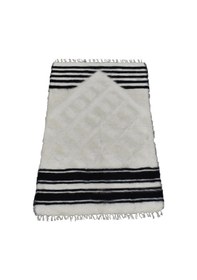 Resim Kilim Antik El Dokuma Yün Namazlık Seccade Tiftik Siirt Battaniyesi 0007 - Yeni - Beyaz 