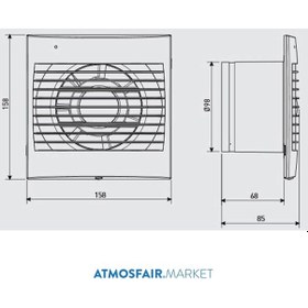 Resim Decor 100 S 100 'Lük Banyo Tuvalet Fanı 