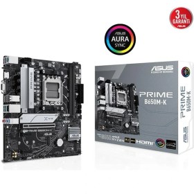 Resim Asus Prıme B650M-K Anakart AMD B650 AM5 DDR5 6400 96GB’a Kadar RAM Desteği ile Yüksek Performans 