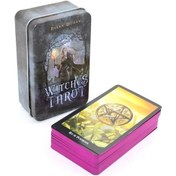 Resim Metal Kutulu Tarot Kartı Witches Tarot 