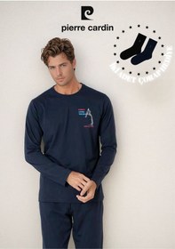 Resim Pierre Cardin Erkek %100 Pamuklu Uzun Kol Pijama Takımı Ol.pc.6103.001-lacivert-l Çok Renkli 
