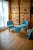Resim Zinnet Design Bella Oturma Takımı–İkili Koltuk, İki Adet Berjer ve Bir Adet Sandıklı Puf, Ofis & Salon Kullanımı 