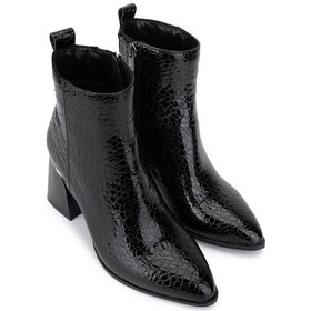 Resim Tamer Tanca Kadın Hakiki Deri Siyah Topuklu Bot 1081 003 Bn Bot Sk25-26 Sıyah Bnck Siyah 