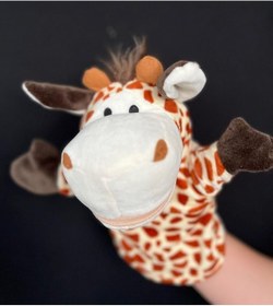 Resim Zürafa El Kuklası Hareketli Ağızlı El Kuklaları Çok Renkli 