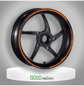 Resim Florasan Turuncu Kesik 1 Set Jant Şeridi 