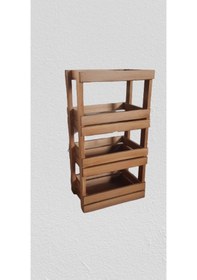 Resim Ahşap Masif Sebzelik 