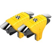 Resim Yellow-f01 1 Çift Gamepad Joystick Düğmesi Tetikleyici Pubg Oyun Mobil Denetleyici Shooter 