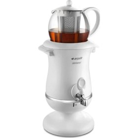 Resim Arçelik K 3285 C Paslanmaz Çelik Elektrikli Semaver – 1.8 L Çaydanlık ve 1.7 L Su Isıtıcı Kapasitesi 