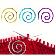 Resim 4/5/10 Adet Paslanmaz Çelik Spiral Kablo Örgü İğnesi, Yün Dikiş Başlangıçları İçin Örgü Aleti, Şal ve Goblen Örgüsü İçin Bükümlü Kablo İğneleri 