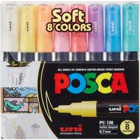 Resim Uni Posca Seti Npc-1m 8lı Soft Renkler 