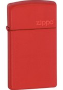 Resim Ehediye Zippo Çakmak Bayan Kırmızı Slim Logo 1633Zl-000018 