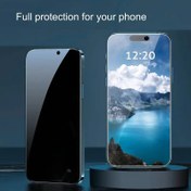 Resim 2'si 1 Arada Temperli Cam Gizlilik Ekran Koruyucu ve for iphone 16/15 Pro Max/14 Pro/13/12/11/Xs Max/Xr/Xs/8P/7/6 için Kılıf, Çizilmeye Dayanıklı, Casusluk Önleyici Tam Kaplama Koruması 