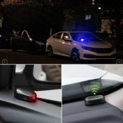Resim Araç Için Caydırıcı Solar Enerji Ile Şarj Olan Güçlü Yapışkanlı Işıklı Plastik Mini Sahte Alarm 