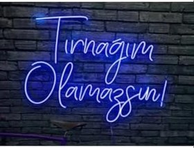 Resim dekoraven Tırnağım Olamazsın Yazı Neon Led Tabela, turnak12 