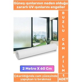 Resim Premium İz Bırakmaz İç Göstermez Gizlilik Ofis Salon Banyo Uv Koruyucu Buzlu Cam Film 2metre X 60 Cm 