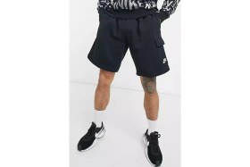 Resim Nike Sportswear Clup Fleece Erkek Siyah Kargo Cepli Şort 