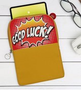 Resim Bk Gift Gift Pop Art Tasarımlı Taşınabilir Koruyucu Tablet Kılıfı & Organizer Çanta - Sarı-15 